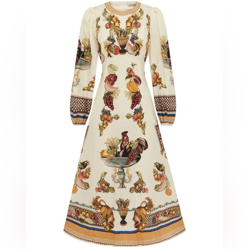 ALÉMAIS Mercado Linen Midi Dress